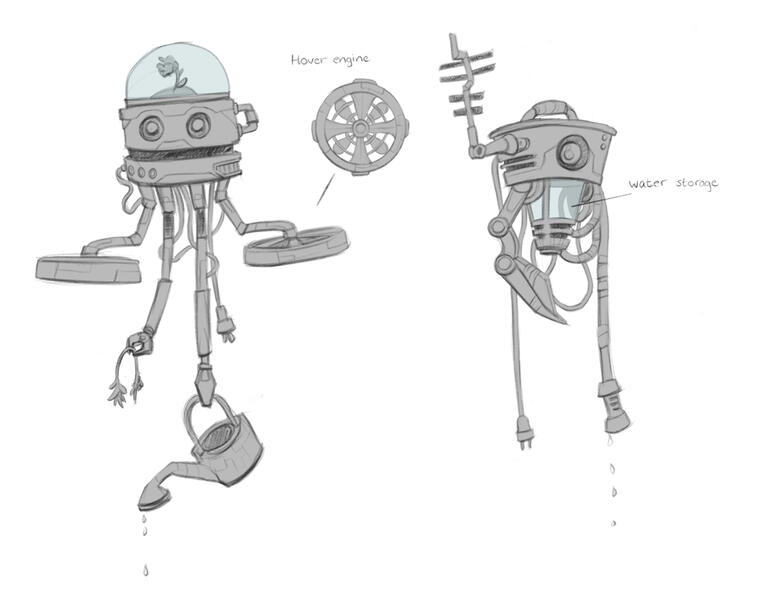 Robot concept art design