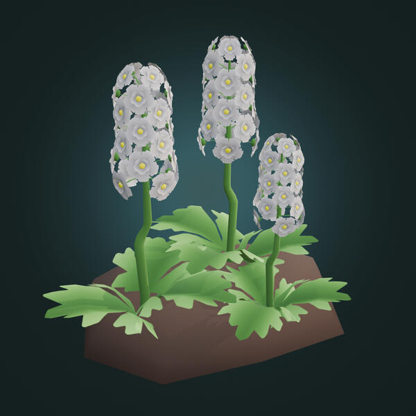 Delphiniums - Low poly render